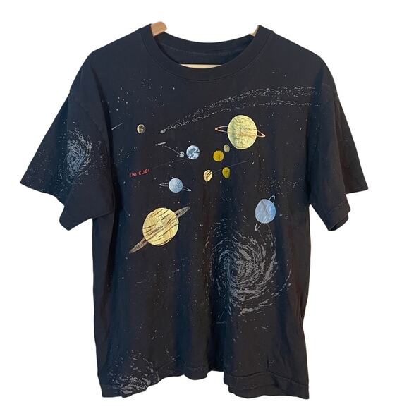 Kid Cudi Black Outer Space NASA Astronomy Tee Shirt SZ SMALL To the Moon Tour - Picture 1 of 15